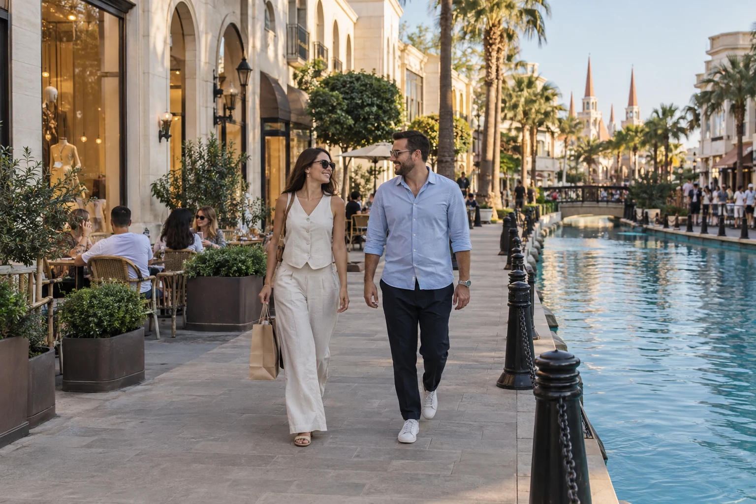 Shopping Avenue’da gezinen ziyaretçiler; temsili görsel
